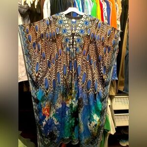 Embellished kaftan for Beach of evening resort wear